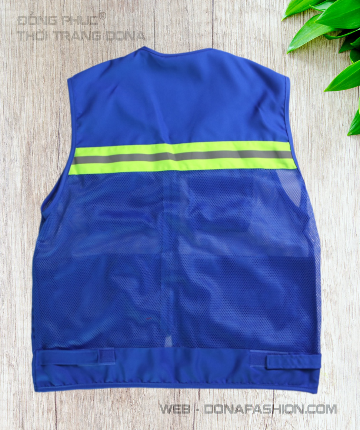 Áo Ghile phản quang Xanh bích